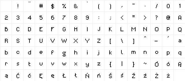 MiniForma Regular Character Map MiniForma Regular Character Map