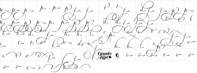 Ambassador Script Ends IV Regular Character Map Ambassador Script Ends IV Regular Character Map