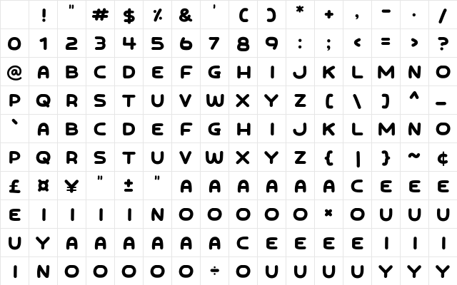 Nepoboy Regular Character Map Nepoboy Regular Character Map