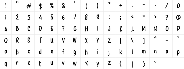 g Galengan Regular Character Map