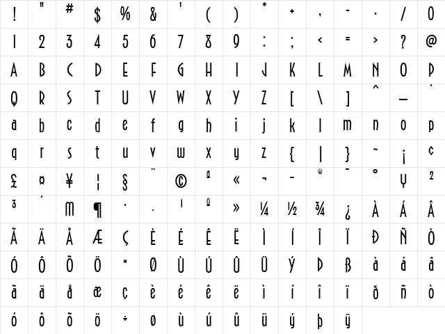 NewportClassicSG Regular Character Map NewportClassicSG Regular Character Map