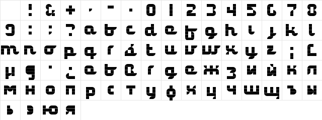 Structurosa Script Regular Character Map