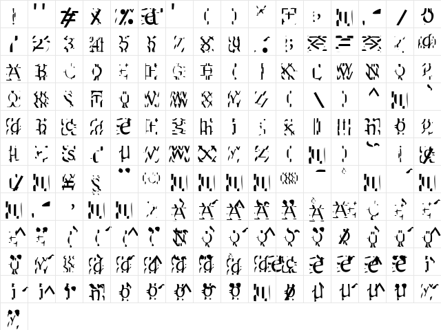 F2FPrototipaMultipla LT Std Regular Character Map