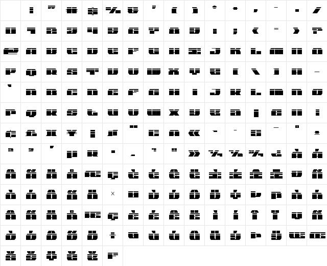 Joy Shark Laser Semi-Condensed Character Map Joy Shark Laser Semi-Condensed Character Map
