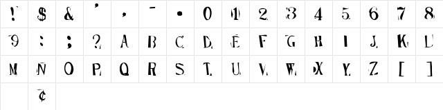 Aurora Regular Character Map