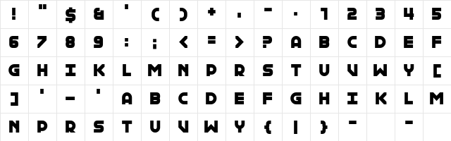 Internal Rainbows Regular Character Map Internal Rainbows Regular Character Map