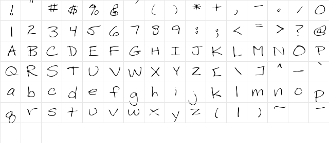 Pelota Regular Character Map