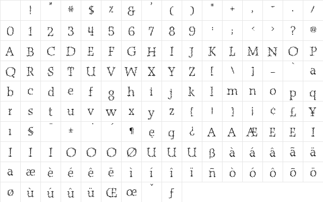 P22 Frenzy SWF Regular Character Map P22 Frenzy SWF Regular Character Map