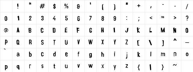 November Rain Regular Character Map November Rain Regular Character Map