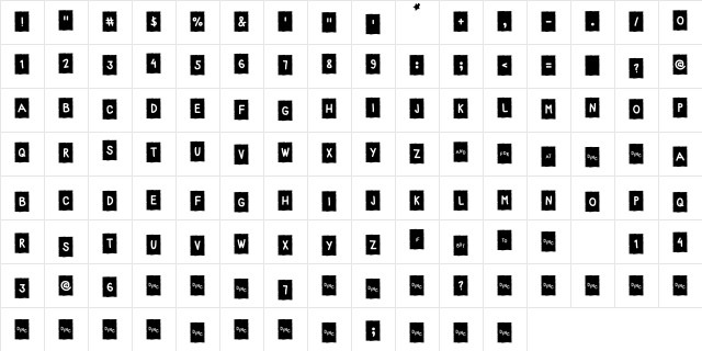 PencilBox Regular Character Map PencilBox Regular Character Map