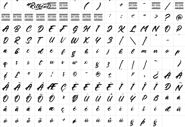 Rithem Personal Use Regular Character Map Rithem Personal Use Regular Character Map