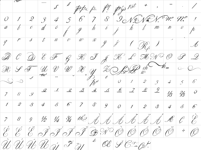 Classic Expert Regular Character Map Classic Expert Regular Character Map