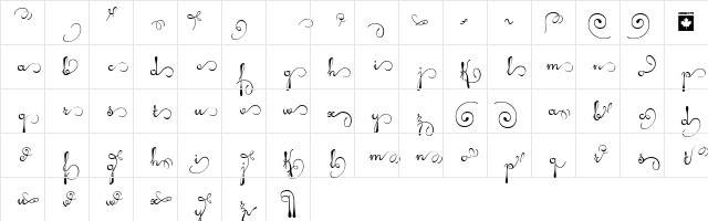 Pendulum Swings Regular Character Map