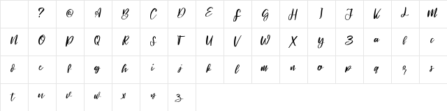 Signature hawk Regular Character Map Signature hawk Regular Character Map
