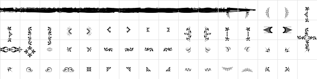 MuseeOrnaments Regular Character Map MuseeOrnaments Regular Character Map