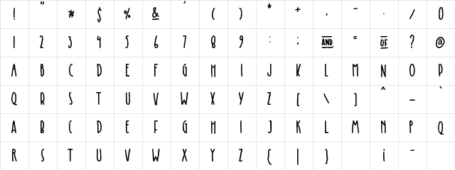 Kinglet Cute Regular Character Map