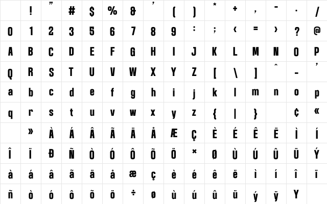 Gelline Regular Character Map Gelline Regular Character Map