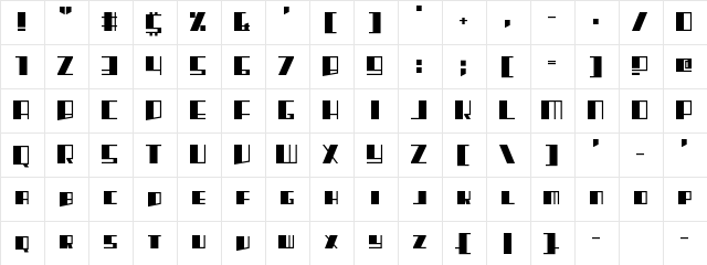 Rhapsodies Regular Character Map