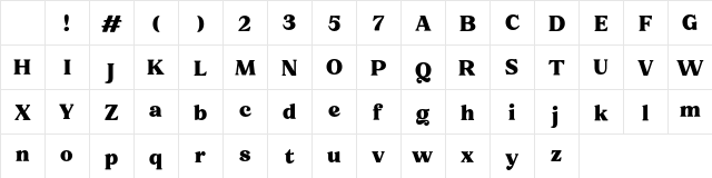 Free - Notulen Serif Display XBd Regular Character Map Free - Notulen Serif Display XBd Regular Character Map