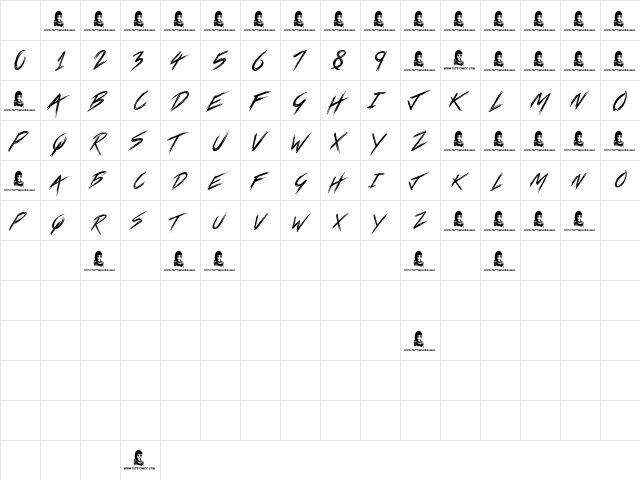 Crazy Metro Regular Character Map Crazy Metro Regular Character Map
