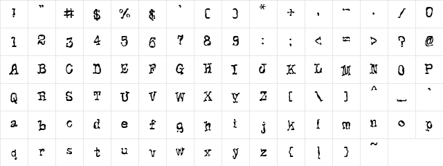 Accent Spooky Regular Character Map Accent Spooky Regular Character Map