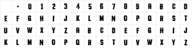 The Flast Demo Regular Character Map The Flast Demo Regular Character Map