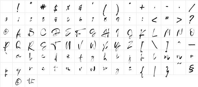 Stmath Regular Character Map