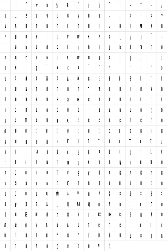 PC.DE Regular Character Map PC.DE Regular Character Map