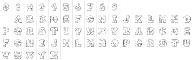101! Wooden 'Bet Regular Character Map