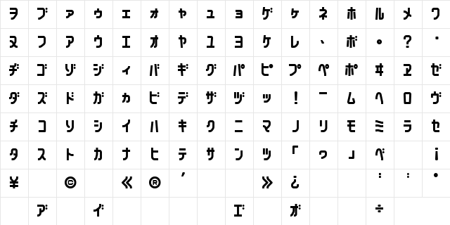 160MKSDKT Regular Character Map