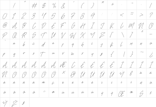 Darklight Regular Character Map Darklight Regular Character Map