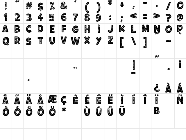 Fiesta Rumba Regular Character Map