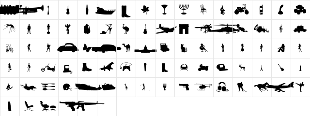 ChaletSilohuettes Medium Character Map ChaletSilohuettes Medium Character Map