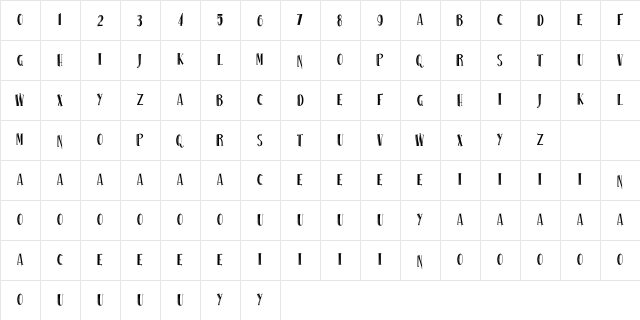 SEA WAVE Regular Character Map SEA WAVE Regular Character Map