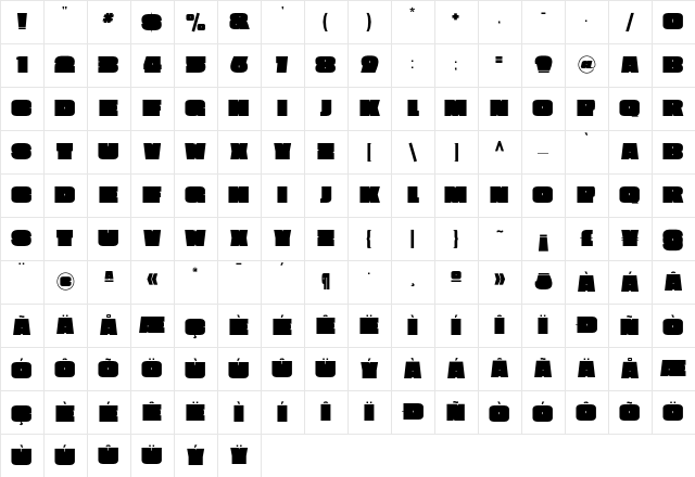 Extra Black Character Map