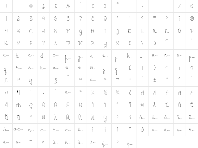 Great Anthem Regular Character Map Great Anthem Regular Character Map