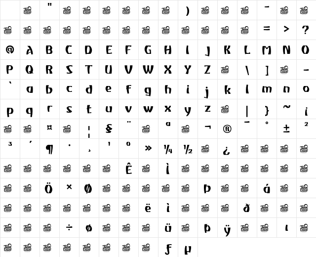Atiku Med Regular Character Map
