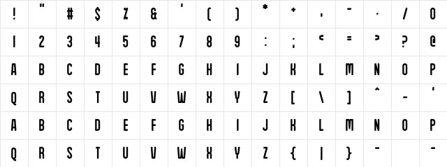 Sunday Afternoon Regular Character Map Sunday Afternoon Regular Character Map