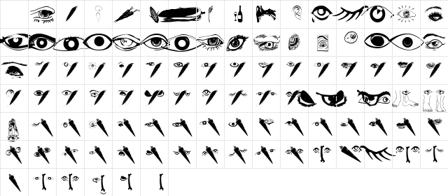 WysiwygBats Regular Character Map WysiwygBats Regular Character Map
