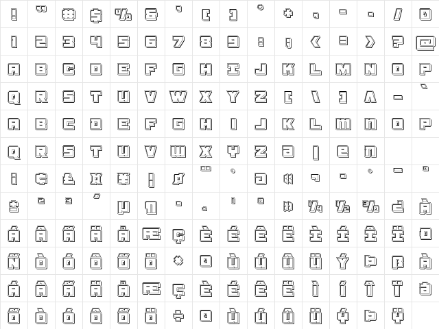 Samurai Terrapin Engraved Regular Character Map Samurai Terrapin Engraved Regular Character Map