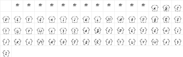 Goan Chinese Monogram Regular Character Map