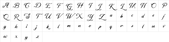 Black Rainbow Script FREE Regular Character Map