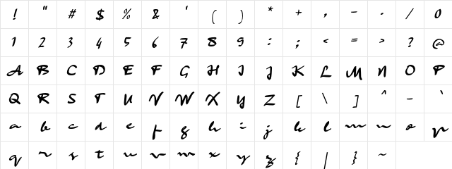 a Apotik Regular Character Map