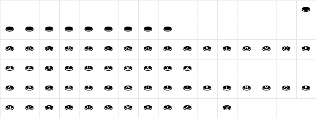 3d Coin Regular Character Map