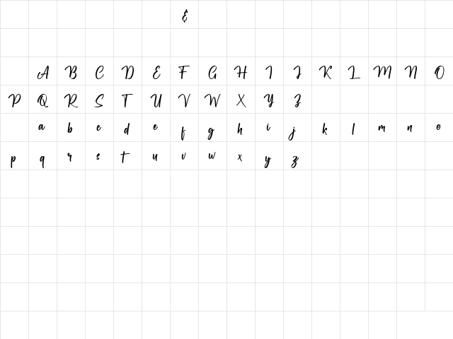 Bankitte Personal Use Regular Character Map Bankitte Personal Use Regular Character Map