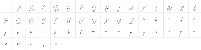 YoungSignature Regular Character Map YoungSignature Regular Character Map