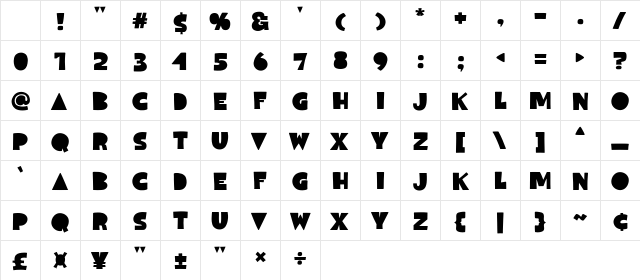 Egoless Regular Character Map Egoless Regular Character Map