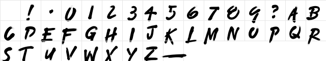 TODA DEMO Regular Character Map TODA DEMO Regular Character Map