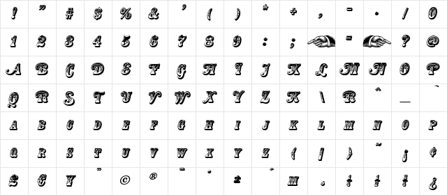 Country Western Swing Title Regular Character Map Country Western Swing Title Regular Character Map