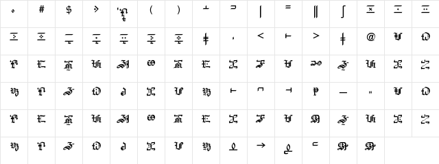Maharlikang Tagalog AV2 Regular Character Map Maharlikang Tagalog AV2 Regular Character Map